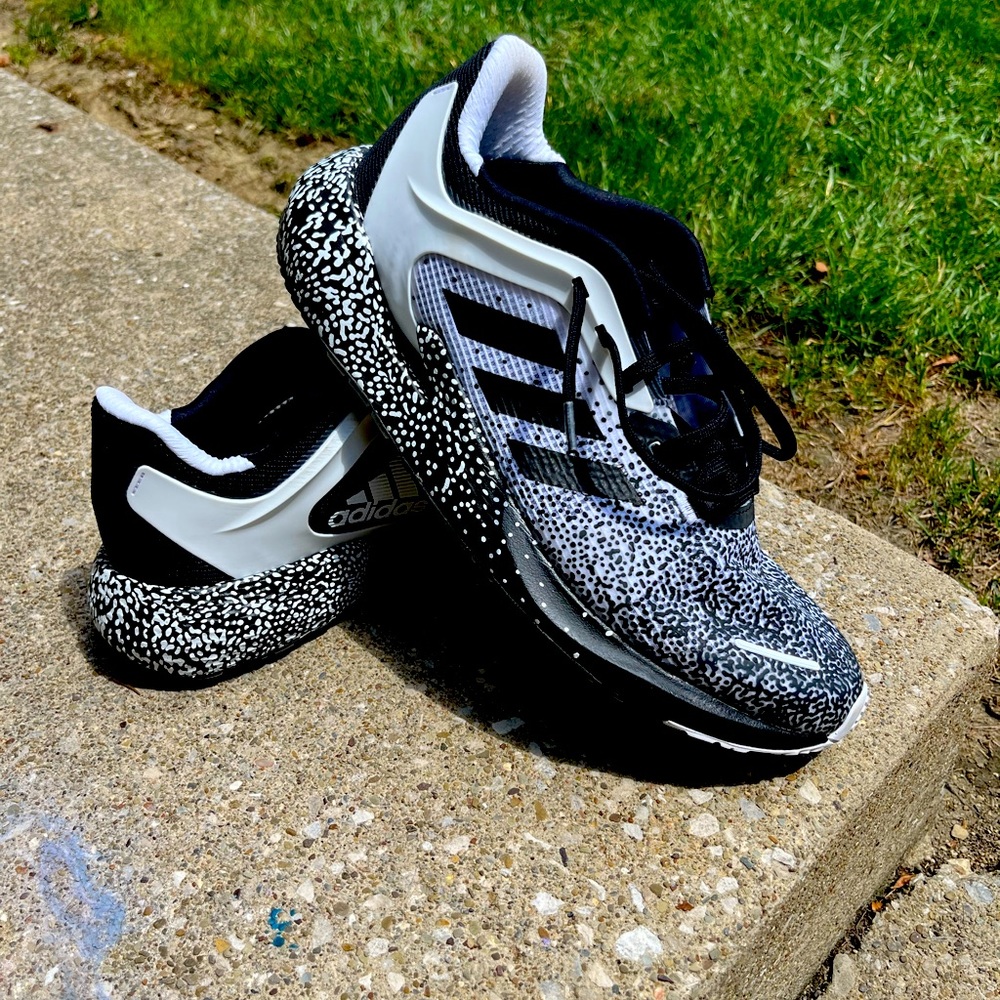 Adidas shoes. Worn one time. Show zero sign of wear. Like brand new.